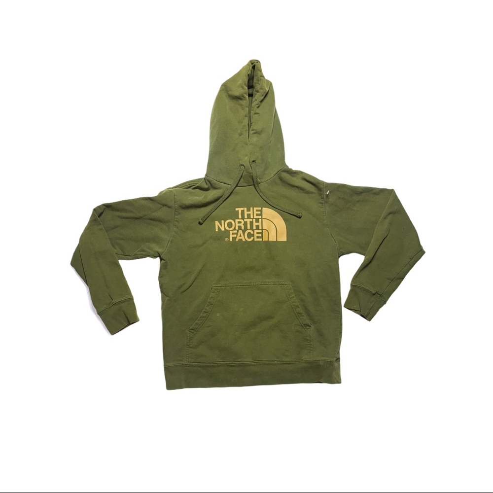 The North Face green hoodie sweater